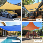 Quictent Sun Shade Sail for Patio w/Hardware Kit 185GSM 20x20ft Gray | Square - Image 3