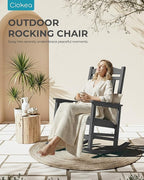 Oversized Outdoor Rocking Chairs Set of 4, 380lbs Heavy-Duty Large Patio Rocker - Image 8