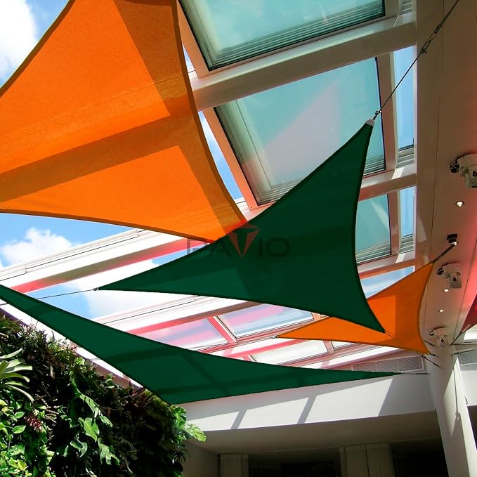 Patio Paradise 4' x 4' x 4' Sun Shade Sail Triangle Canopy Shade Cloth Fabric - Image 5