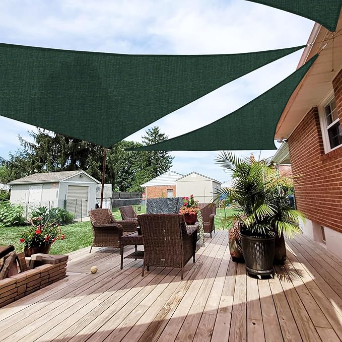 Patio Paradise 2' x 2' x 2' Sun Shade Sail Triangle Canopy Shade Cloth Fabric by Patio