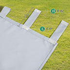 2 Panels Patio Outdoor Curtains Waterproof, Detachable Top Blackout Thermal - Image 4