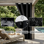 Waterproof Outdoor Curtain W105 x L108 - Image 5