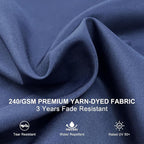 PURPLE LEAF Cantilever Patio Umbrellas 12' x 12' Large Double Top Navy Blue | - Image 5