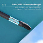 PURPLE LEAF Patio Umbrella 10FT Outdoor Umbrella Double Top Turquoise Blue | - Image 5