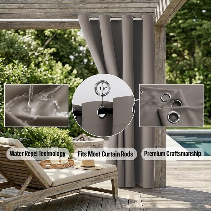 Waterproof Outdoor Curtain W84 x L120 - Image 5