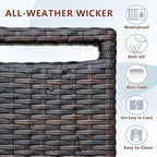 Outdoor Recliner, Outdoor Resin Wicker Patio Recliner Chair - Image 5