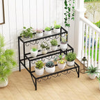 3-Tier Metal Plant Stand, Heavy Duty Flower Pot Display Rack | Heavy-duty metal - Image 6