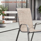 TLSUNNY Patio Chairs, Stackable Textilene Outdoor Dining Furniture - Image 3