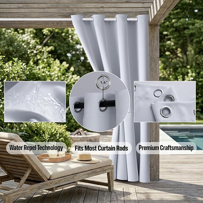 Outdoor Indoor Curtains W52 x L108 - Image 5