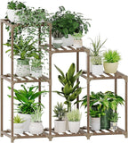 Bamworld Plant Stand Indoor Wood Plant Shelf Outdoor Tiered Plant Rack | by Bamworld