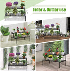 2-Tier Metal Plant Stand, Heavy Duty Flower Pot Holder Rack | 2-tier design - Image 3