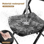 Bonnlo 2-Pack Black Plastic Folding Chairs, Portable Seat - Image 3