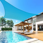 Quictent Sun Shade Sail for Patio w/Hardware Kit 185GSM 24x24ft Turquoise | - Image 7
