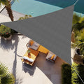 Shade&Beyond Triangle Sun Shade Sail 15'X15'X21' Permeable Canopy Dark Grey by ShadeBeyond