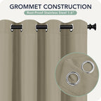 Outdoor Curtains for Patio Waterproof 6 Panels, Porch Sun Shade | Weatherproof - Image 5
