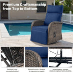 Swivel Outdoor Recliner Chair Set of 2 - Image 7
