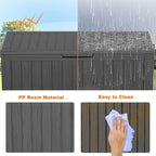 ROJIK Outdoor Storage Box with Wheels, 75 Gallon Waterproof Resin Deck Box - Image 6