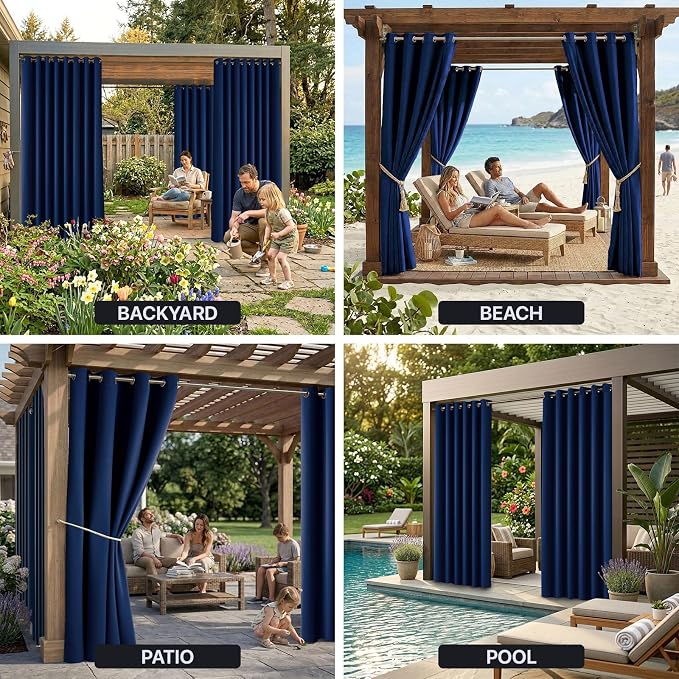 Waterproof Outdoor Curtain W105 x L95 - Image 9