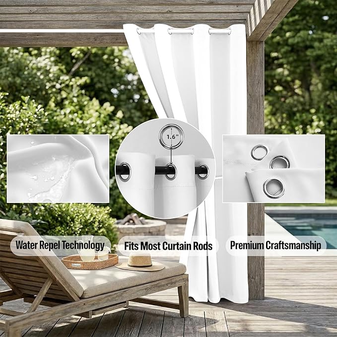 DIVA EN CAMINO DEC Outdoor Patio Curtain Waterproof Darkening Thermal Insulated - Image 5