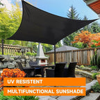 90% Shading Rate 12'x12' Black Shade Cloth, UV Resistant Durable Mesh Tarp - Image 7