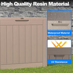 PatioZen 35 Gallon Deck Box Outdoor, Weatherproof Resin Patio Storage Box - Image 4