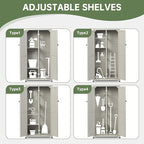 Outdoor Storage Shed with Floor & Adjustable Shelves, Wooden Garden Tool - Image 5