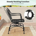 Tangkula Outdoor Rocking Chair Set of 4, Patio Rocker Chairs - Image 5