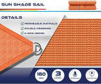 Windscreen4less 14' x 14' x 14' Sun Shade Sail Triangle Outdoor Canopy Cover UV - Image 3