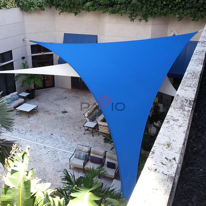 Patio Paradise 8' x 8' x 8' Sun Shade Sail Triangle Canopy Shade Cloth Fabric - Image 5