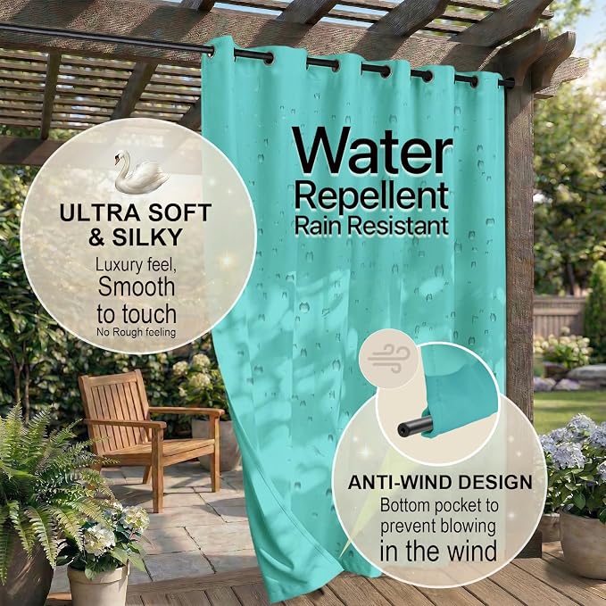 Waterproof Outdoor Curtain W52 x L84 - Image 4