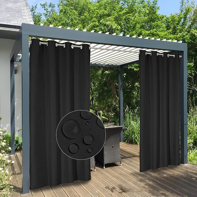 Easy-Going 100% Waterproof Outdoor Curtains 54x120 inch, Gazebo and Pergola 2 by Easy-Going