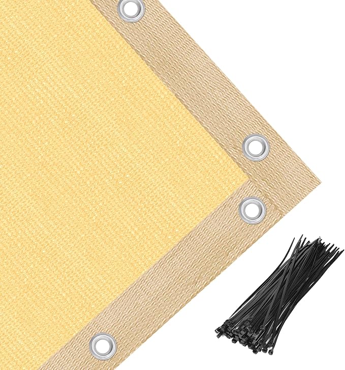Amagenix 90% Shade Fabric 9'X 16' Sand Sun Shade Cloth - Image 5