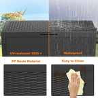 125 Gallon Outdoor Storage Box, Large Waterproof UV Resistant Deck Box - Image 4