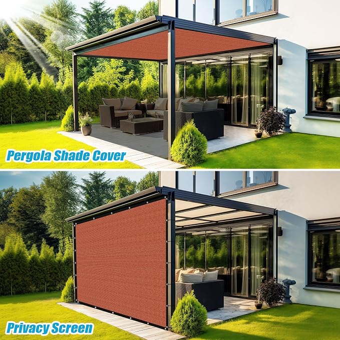Amagenix 90% Pergola Shade Cover 7' X 20' Sun Shade Cloth - Image 5