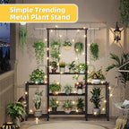 Simple Trending Plant Stand Indoor Outdoor, Metal 3 Tier Tall Hanging Plant - Image 3