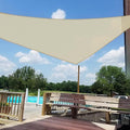 WINDSCREEN4LESS 16' x 16' x 16' Sun Shade Sail UV Block Fabric Canopy in Beige by Windscreen4less