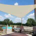 WINDSCREEN4LESS 16' x 16' x 16' Sun Shade Sail UV Block Fabric Canopy in Beige by Windscreen4less
