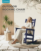 Oversized Outdoor Rocking Chairs Set of 3, 380lbs Heavy-Duty Large Patio Rocker - Image 8