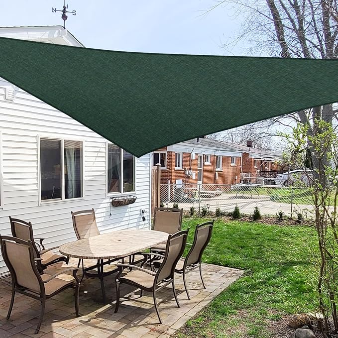 Windscreen4less 7' x 7' x 7' Sun Shade Sail Triangle Outdoor Canopy Cover UV by Windscreen4less