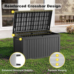 320 Gallon Large Outdoor Storage Box Waterproof, UV Resistant Resin Deck Box - Image 7