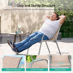 Patio Chairs Set of 6, All Weather Outdoor Dining Chairs | Stackable Dining - Image 7