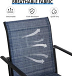 Outdoor Dining Chairs Set of 4, Stackable Patio Chairs - Image 4