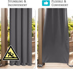 RYB HOME Outdoor Curtains for Patio Waterproof, Windproof - Image 5