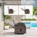 Dual-Adjust Outdoor Swivel Recliner Chair – Reclining Patio Chair - Image 4
