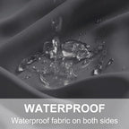 RYB HOME Extra Wide Outdoor Curtains 2 Panels or Patio Waterproof | Blackout - Image 5