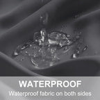 RYB HOME Outdoor Curtains for Waterproof, Indoor Outdoor Blackout Curtain | - Image 5