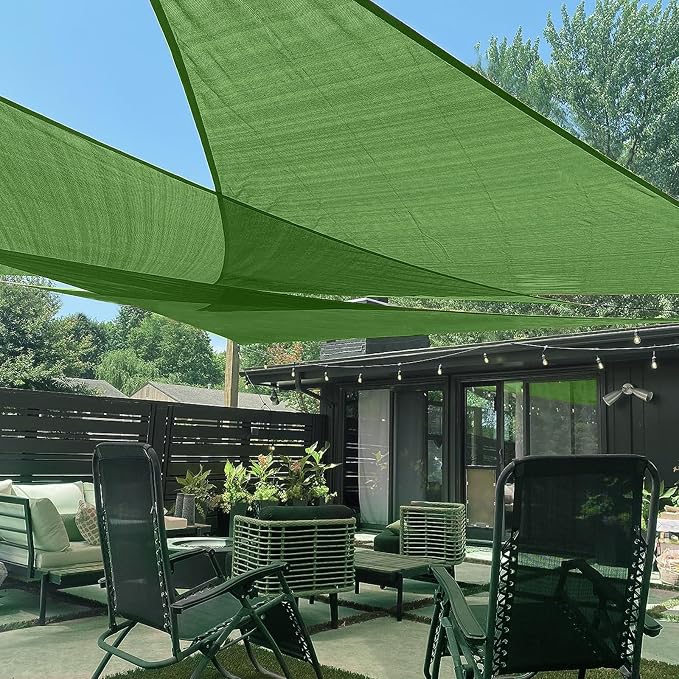 LOVE STORY Custom Size 6' x 12' x 13.4' Sun Shade Sail, Piquant Green | HDPE by LOVESTORY