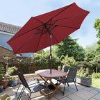 9' Outdoor Patio Umbrella, Outdoor Table Umbrella, Yard Umbrella, Market - Image 7