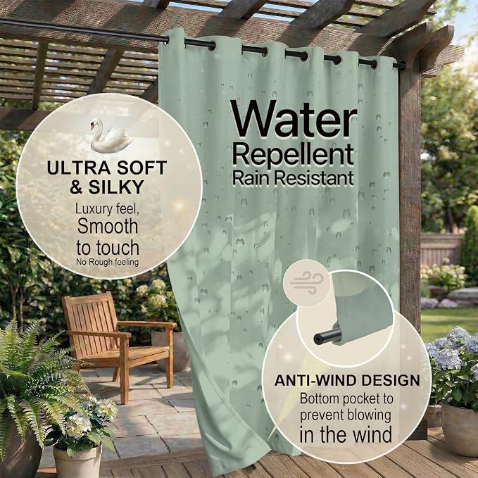 Waterproof Outdoor Curtain W84 x L84 - Image 4