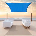 ColourTree 14' x 20' Blue Rectangle CTAPR0810 Sun Shade Sail UPF50 Canopy Mesh by ColourTree